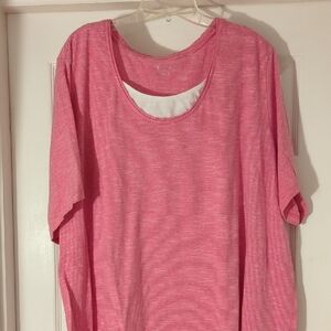 Catherines Vibrant Pink Striped Top